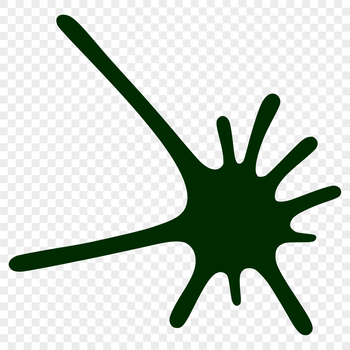 An illustration of a messy splatter in bold, bright colors, ideal for clip art use.