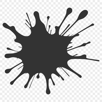 A stylized illustration of a splat shape, suitable for vector designs.