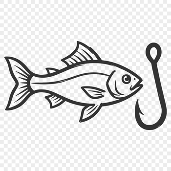 SVG fishing vector art for templates and clipart