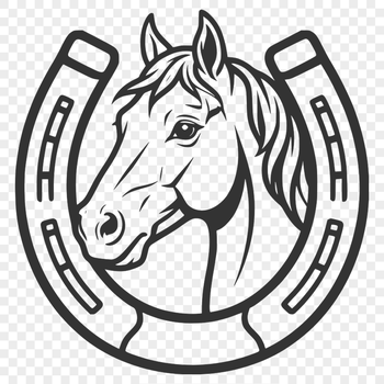 Horse shoe stencil SVG for laser engrave and cutting machine