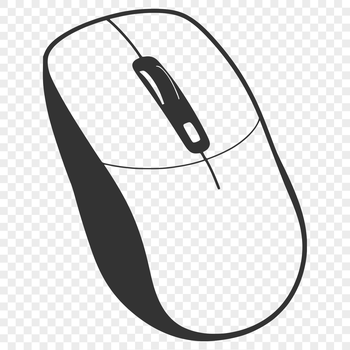 A computer illustration with mouse cursor on screen.