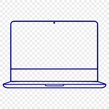 A digital illustration of a modern computer with sleek design, suitable for vector graphics and cutting machine projects.