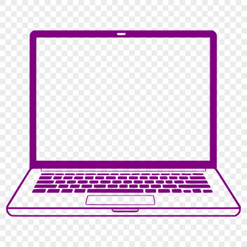 SVG illustration of a computer with various digital components and peripherals.