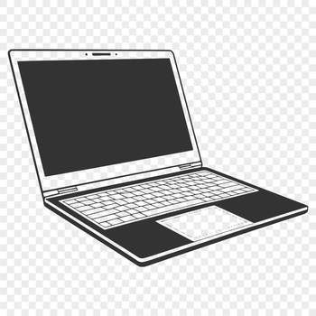 A high-resolution vector image of a modern computer with a sleek design.