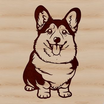 A small domesticated dog sitting on its haunches.