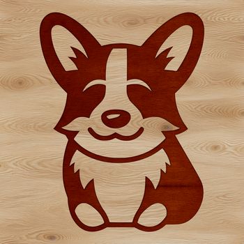 A sitting dog breed Corgi in vector format.