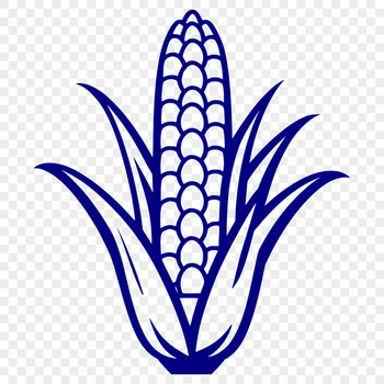 Illustrated corn icon in vector format.