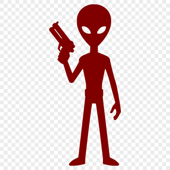 Alien character in a science fiction setting.