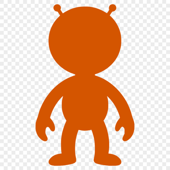 Alien character in a sci-fi style vector illustration for commercial use.