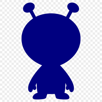 Alien character designed as a vector graphic for commercial use.