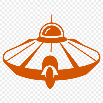 A futuristic spacecraft in vector design format.