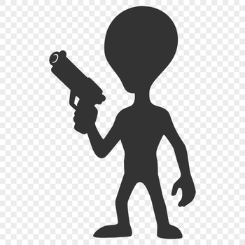 A futuristic extraterrestrial creature, designed as a free vector art file, suitable for commercial use.