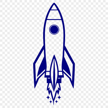 A futuristic spaceship with sleek lines and metallic details, designed as vector art for use in digital design projects.
