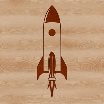A digital illustration of a futuristic spaceship in orbit around the Earth.