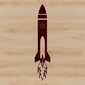 A sleek, futuristic spaceship designed as vector art, suitable for various applications.
