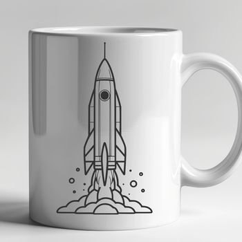A futuristic spaceship design in vector format suitable for cutting machine stencils.