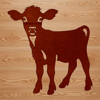 A simple illustration of a cow, suitable for digital design and crafting projects.