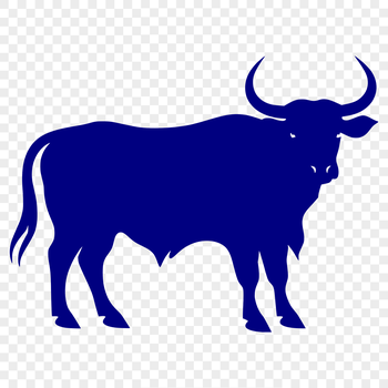 A detailed illustration of a full-body cow from the front, suitable for vector graphics and design projects.