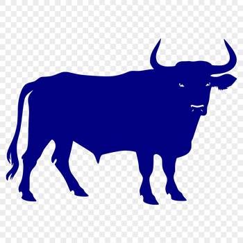A full-body illustration of a cow, suitable for vector art designs.