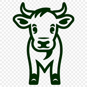 A simple line drawing of a full-bodied farm animal, suitable for clipping or stenciling.