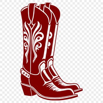 A pair of traditional Western-style cowboy boots with ornate stitching.