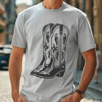 A pair of cowboy boots made from vector art.