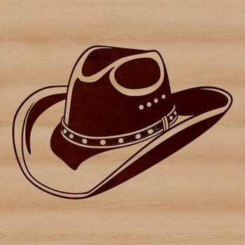 A classic cowboy hat design in vector format, suitable for various digital applications.