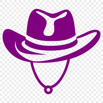 A traditional cowboy hat made from felt or straw, often worn by cowboys in the American West.