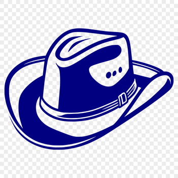 A classic Western-style cowboy hat designed as a vector graphic.