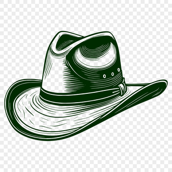 Simple cowboy hat illustration in vector format