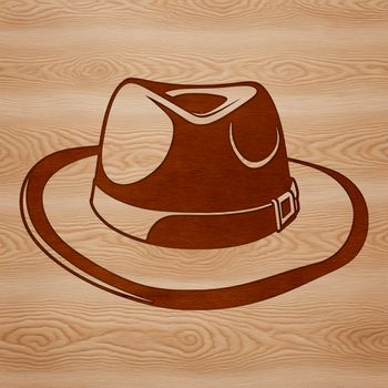 Vector illustration of a classic cowboy hat