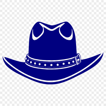 A digital representation of a classic cowboy hat, designed as a scalable vector graphic.