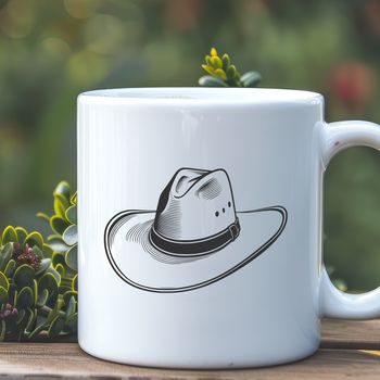 SVG illustration of a classic cowboy hat, ideal for crafting and design projects.