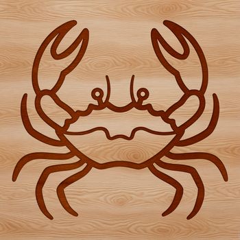 A detailed illustration of a crab, designed as vector art for various uses.