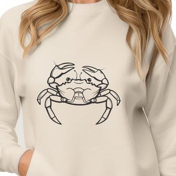 A detailed design of a crab in SVG form suitable for digital use.