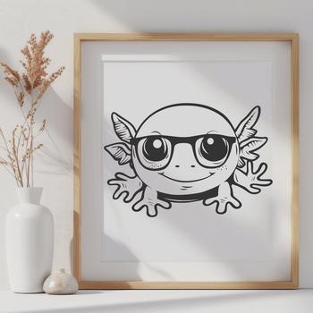 Axolotl Wearing Glasses