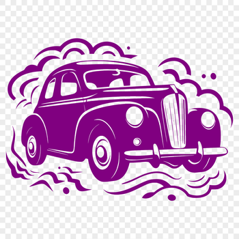 Car illustration in vector format, suitable for cutting machines like Cricut.