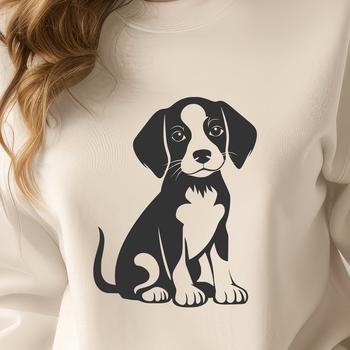 Beautiful Sitting Beagle Decal