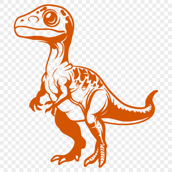 A prehistoric full-body illustration of a dinosaur in vector format.