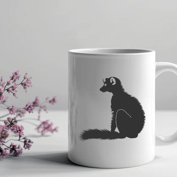A high-quality SVG illustration of a full-body lemur, suitable for various design applications.