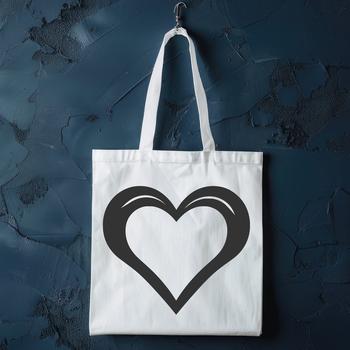 A simple line drawing of a heart shape, suitable for vector art and design.
