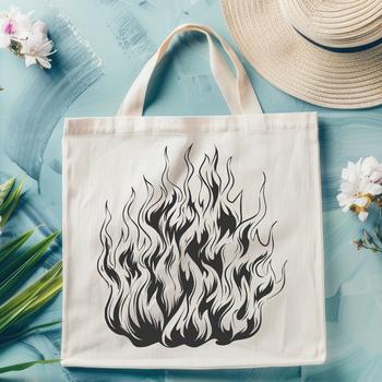 SVG illustration of a flame shape, ideal for graphic design projects.