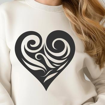 A simple geometric shape representing love, suitable for various designs and projects.