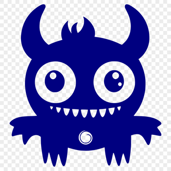 A whimsical monster illustration created in vector format.
