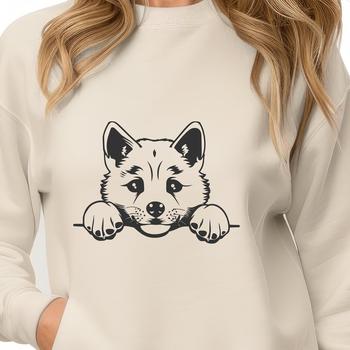 Peeking Shiba Inu PNG