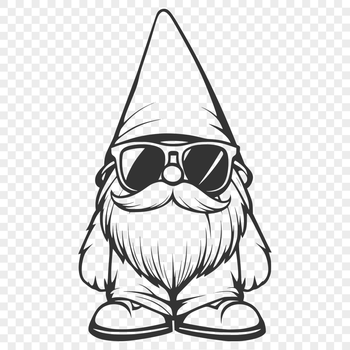 Knome Wearing Sunglasses Clipart DXF - Free Commercial Use