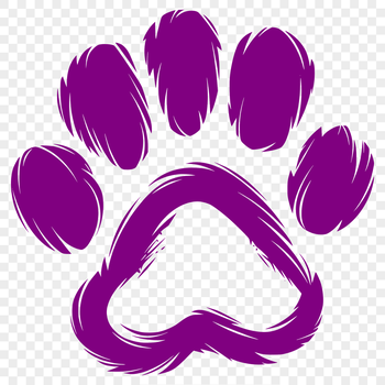 A high-resolution digital illustration of animal paw prints, suitable for vector art projects.