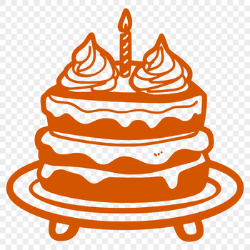 Creative Birthday Cake Vector Craft File - Free DXF
