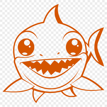 A detailed illustration of a shark as a sea creature.
