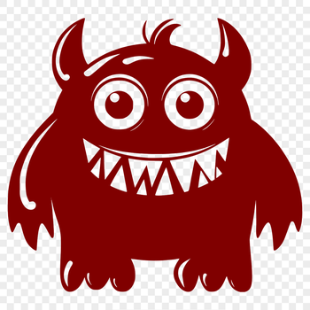 A cute monster designed as vector art for various applications.